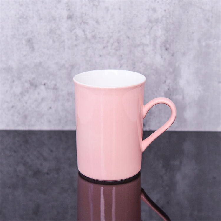 粉色4号骨质瓷奶杯